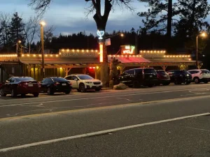 The Willo Outside Front at Night